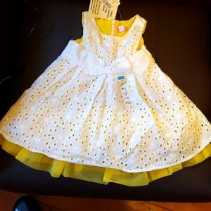 Children Place infant 9-12 m new dress eyelet